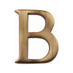 M Marcus Heritage Brass Letter B - Pin Fix 51mm